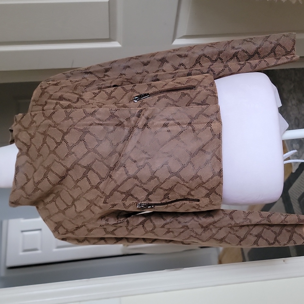 Blank NYC Tan Snake Print Blazer